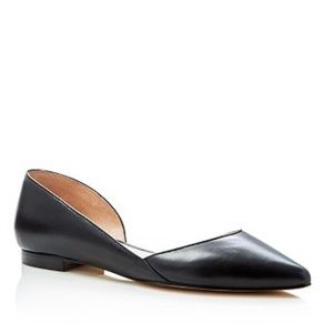 MARC FISHER SUNNY POINTED TOE FLATS- BLACK